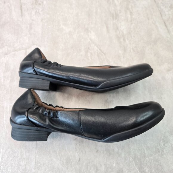 Dansko Comfort Ballet Flats Leather Black Slip On Preppy Ballerina Shoes 6.5-7 - Picture 5 of 11